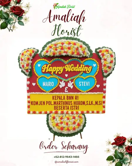 Papan Bunga Pernikahan Setiamanah